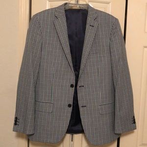 Men’s Navy / Green / White Small Checkered Jacket